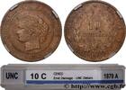 FRANCE 10 centimes Cérès III REPUBLIC Paris 1870 (30mm, 10g, 6h) -