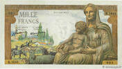 1000 Francs DÉESSE DÉMÉTER 1942 FRANKREICH FRANKREICH 1000 Francs DÉESSE DÉMÉTER 1942 VZ+ VZ+