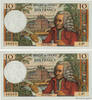 FRANCE 10 Francs VOLTAIRE Consécutifs FRANCE 10 Francs VOLTAIRE Consécutifs 1964 XF- -