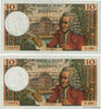 FRANCE 10 Francs VOLTAIRE Consécutifs FRANCE 10 Francs VOLTAIRE Consécutifs 1967 AU- -