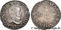 FRANCE Demi-franc au grand buste lauré et au col fraisé LOUIS XIII Saint-Lô 1615 (28,5mm, 6,97g, 12h) -