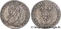FRANCE Douzième d'écu, buste drapé et cuirassé (2e buste LOUIS XIII Paris, Monnaie du Louvre 1642 (19,5mm, 2,22g, 6h) -