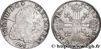 FRANCE Quart d'écu aux huit L, 1er type LOUIS XIV THE SUN KING Tours 1691 (27,5mm, 6,64g, 6h) -