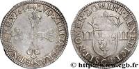 FRANCE Quart d'écu, titulature côté croix LOUIS XIV THE SUN KING Saint-Lô 1644 (31mm, 9,69g, 9h) -