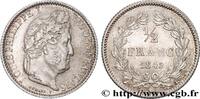 FRANCE 1/2 franc Louis-Philippe LOUIS-PHILIPPE I Rouen 1845 (18mm, 2,52g, 6h) -