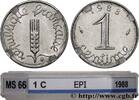 FRANCE 1 centime Épi V REPUBLIC Pessac 1988 (15mm, 1,65g, 6h) -