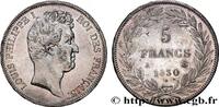 FRANCE 5 francs type Tiolier avec le I, tranche en relief LOUIS-PHILIPPE I Paris 1830 (37,30mm, 24,99g, 6h) -