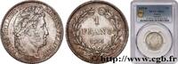 FRANCE 1 franc Louis-Philippe, couronne de chêne LOUIS-PHILIPPE I Bordeaux 1833 (23mm, 5,08g, 6h) -