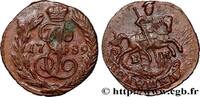 RUSSIA 1 Polushka (1/4 Kopeck) monograme de Catherine II RUSSIA Ekaterinbourg 1789 (17,5mm, 2,59g, 12h) -