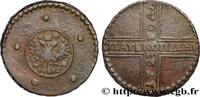 RUSSIA 5 Kopecks - Ekaterina I RUSSIA Naberezhny - Moscou 1727 (31mm, 19,30g, 6h) -