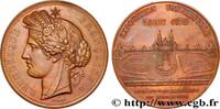 FRANCE Médaille, Palais du Trocadéro, Exposition Universe EXPOSITIONS UNIVERSELLES 75 - Paris 1878 (50,5mm, 57,70g, 12h) -