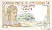 50 Francs CÉRÈS modifié 1940 FRANKREICH FRANKREICH 50 Francs CÉRÈS modifié 1940 VZ VZ