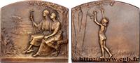FRANCE Plaquette, Noces d’argent AMOUR ET MARIAGE (1902) (67mm, 136,65g, 12h) -