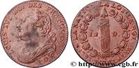 FRANCE 12 deniers dit au faisceau, type FRANCOIS LOUIS XVI Lyon 1791 (29mm, 12,41g, 6h) -