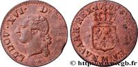 FRANCE Liard dit à l'écu LOUIS XVI Toulouse 1789 (22mm, 2,74g, 6h) -