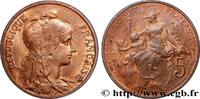 FRANCE 5 centimes Daniel-Dupuis III REPUBLIC 1902 (25mm, 5,01g, 6h) -