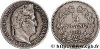 FRANCE 1/4 franc Louis-Philippe LOUIS-PHILIPPE I Bordeaux 1844 (15mm, 1,26g, 6h) -