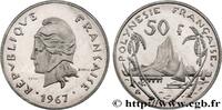 FRENCH POLYNESIA Essai de 50 Francs Marianne FRENCH POLYNESIA Paris 1967 (33mm, g, 6h) -