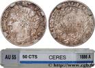FRANCE 50 centimes Cérès, IIIe République III REPUBLIC Paris 1886 (18mm, 2,49g, 6h) -
