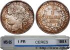 FRANCE 1 franc Cérès, IIIe République III REPUBLIC Paris 1888 (23mm, 4,99g, 6h) -