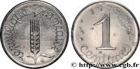FRANCE 1 centime Épi, avec rebord V REPUBLIC Pessac 1975 (15mm, 1,65g, 6h) -