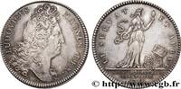 FRANCE LOUIS XIV, refrappe CORNE ARGENT BOURSE - AGENTS DE CHANGE 1711 (31mm, 11,55g, 12h) -