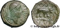 FRANCE Bronze SVTICOS, classe I au taureau VELIOCASSES (Area of Norman Vexin) c. 50-40 AC. (16mm, 3,29g, 7h) -