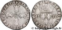 FRANCE Quart d'écu, croix feuillue de face HENRY IV Bayonne 1598 (28mm, 9,33g, 4h) -