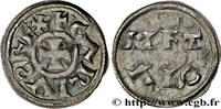 FRANCE Denier POITOU - COUNTY OF POITOU - COINAGE IMMOBILIZED IN THE NAME OF CHARLES II THE BALD Melle (au type de) n.d. (22mm, 1,59g, 3h) -