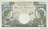 FRANCE 1000 Francs COMMERCE ET INDUSTRIE FRANCE 1000 Francs COMMERCE ET INDUSTRIE 1944 XF -