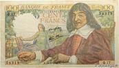 FRANCE 100 Francs DESCARTES FRANCE 100 Francs DESCARTES 1942 VF- -