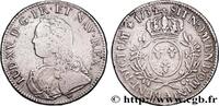 FRANCE Écu aux branches d'olivier, buste habillé LOUIS XV THE BELOVED Paris 1735 (43mm, 28,66g, 6h) -