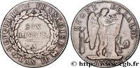 FRANCE Six livres dit au génie THE CONVENTION Paris 1793 (38mm, 28,94g, 6h) -