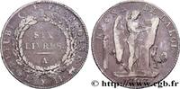 FRANCE Six livres dit au génie THE CONVENTION Paris 1793 (37,5mm, 29,21g, 6h) -