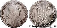 FRANCE Demi-écu, portrait apollinien LOUIS XIV THE SUN KING Rennes 1660 (32mm, 13,26g, 6h) -