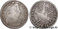 FRANCE Demi-écu aux insignes LOUIS XIV THE SUN KING Nantes 1701 (35,5mm, 13,07g, 6h) -