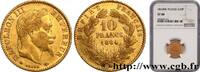 FRANCE 10 francs or Napoléon III, tête laurée SECOND EMPIRE Strasbourg 1864 (19mm, 3,19g, 6h) -