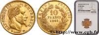 FRANCE 10 francs or Napoléon III, tête laurée SECOND EMPIRE Strasbourg 1865 (19mm, 3,19g, 6h) -