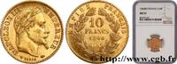 FRANCE 10 francs or Napoléon III, tête laurée SECOND EMPIRE Strasbourg 1868 (19mm, 3,20g, 6h) -