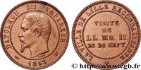 FRANCE Module de dix centimes, Visite impériale à Lille l SECOND EMPIRE Lille 1853 (30mm, 10,33g, 12h) -