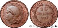 FRANCE Concours de 10 centimes, essai en cuivre par Rogat II REPUBLIC Paris 1848 (30,2mm, 11,90g, 6h) -