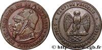 FRANCE Médaille satirique Cu 25, module de Cinq centimes, SATIRICAL COINS - 1870 WAR AND BATTLE OF SEDAN 1870 (25mm, 6,578g, 12h) -