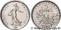 FRANCE Piéfort Argent de 5 francs Semeuse PIEFORTS Pessac 1980 (29mm, 22,8g, 6h) -