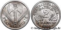 FRANCE 2 francs Francisque FRENCH STATE Beaumont-Le-Roger 1944 (27,02mm, 2,19g, 6h) -