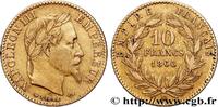 FRANCE 10 francs or Napoléon III, tête laurée SECOND EMPIRE Strasbourg 1866 (19mm, 3,18g, 6h) -
