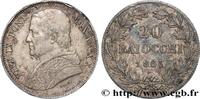 VATICAN AND PAPAL STATES 20 Baiocchi Pie IX an XX VATICAN AND PAPAL STATES Rome 1865 (24mm, 5,29g, 6h) -