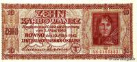 UKRAINE 10 Karbowanez UKRAINE 10 Karbowanez 1942 VF+ -