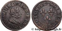 FRANCE Double tournois, 2e type de Paris (légende françai HENRY IV Paris, Moulin des Étuves 1599 (20,5mm, 3,20g, 6h) -