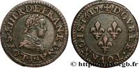 FRANCE Double tournois, type 1 LOUIS XIII Paris, Moulin du Louvre 1617 (20,5mm, 3,13g, 6h) -