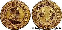FRANCE Denier tournois, petit buste adolescent au col pla LOUIS XIII Amiens 1615 (15mm, 1,21g, 6h) -